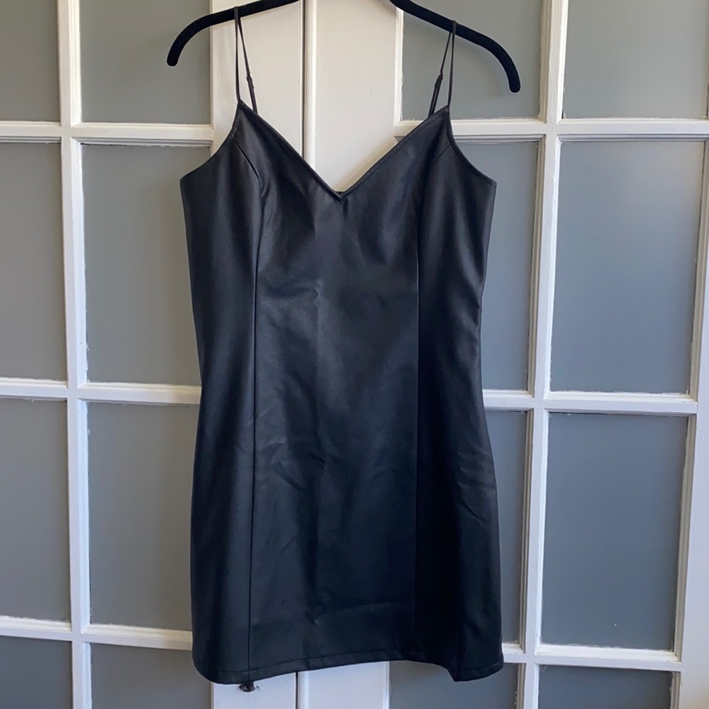 Abercrombie & Fitch Faux Leather Mini Dress
